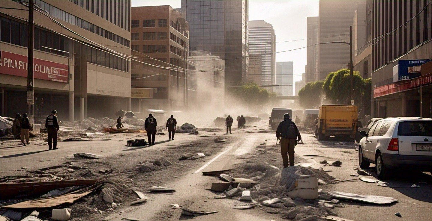 an Diego Earthquake Epicenter Destruction San Diego earthquake damages roads and buildings after 5.1 magnitude